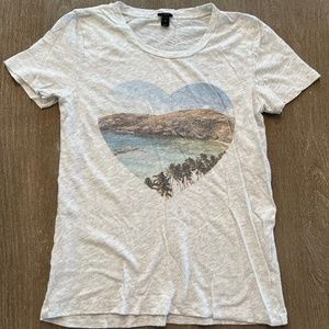 J. Crew Light Heather Gray Crew Neck T Shirt Small